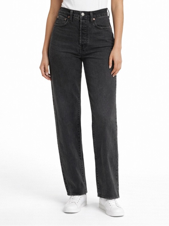 Levi's Denim - Levi’s Ribcage Straight Jeans – Size 25 – Dark Grey 90s minimalism